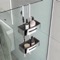 Over-the-Door Double Shower Basket With Black Inserts