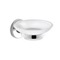 Wall Mounted Frosted Glass Soap Dish With Chrome Mounting