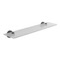 22 Inch Wall Mounted Frosted Glass Bathroom Shelf, Matte Black