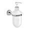 Soap Dispenser, Wall Mounted, Frosted Glass With Chrome Mounting