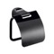 Toilet Paper Holder With Cover, Modern, Matte Black