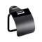 Modern Matte Black Toilet Paper Holder With Cover