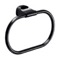 Modern Round Matte Black Towel Ring