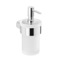 Wall Mount Frosted Glass Soap Dispenser With Chrome Mount