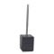 Toilet Brush Holder, Square, Black with Chrome Handle