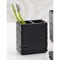 Square Black Toothbrush Holder