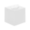 Thermoplastic Resin Square Tissue Box Cover in White Finish