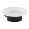 Wall Mount Frosted Glass Soap Dish With Matte Black Mount