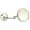Satin Nickel Round Wall Mounted 3x Magnifying Mirror with LED, Hardwired