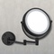 Matte Black Double Face LED 7x Magnifying Mirror, Hardwired