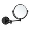 Black Makeup Mirror, Wall Mounted, 7x Magnification