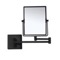 Black Makeup Mirror, Wall Mounted, 7x