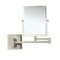 Wall Mounted Makeup Mirror, 3x, Satin Nickel