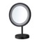 Black Makeup Mirror, Countertop, Lighted, LED, 10x Magnification