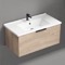 Wall Mounted Bathroom Vanity, Modern, 34