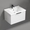 Wall Mounted Small Bathroom Vanity, Modern, 26