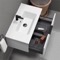 Wall Mounted Bathroom Vanity, Modern, 34