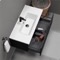 Wall Mounted Black Bathroom Vanity, Modern, 40