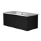 Wall Mounted Black Bathroom Vanity, Modern, 40