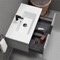 Wall Mounted Bathroom Vanity, Modern, 34