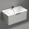 Wall Mounted Bathroom Vanity, Modern, 34