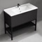 Black Free Standing Bathroom Vanity, 40