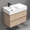 Modern Bathroom Vanity, Floating, 32