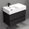 Bathroom Vanity, Modern, Black, 32