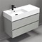 Wall Mounted Bathroom Vanity, Modern, 40