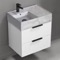 Floating Small Bathroom Vanity, Modern, 24