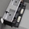 Modern Black Double Bathroom Vanity, 56