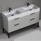 Modern Double Bathroom Vanity, 56