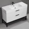 Modern Bathroom Vanity, Floor Standing, 48