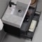 Floating Black Bathroom Vanity, Modern, 32