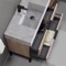 Modern Bathroom Vanity With Marble Design Sink, Floor Standing, 40