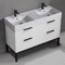 Modern Double Bathroom Vanity, 48