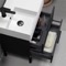 Modern Small Black Bathroom Vanity, 24