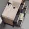 Modern Bathroom Vanity With Beige Travertine Design Sink, Floor Standing, 40