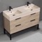 Modern Double Bathroom Vanity, 48