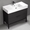 Modern Black Bathroom Vanity, 40