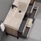 Modern Bathroom Vanity With Beige Travertine Design Sink, Free Standing, 48