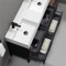 Modern Black Double Bathroom Vanity, 48