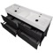 Modern Black Double Bathroom Vanity, 56