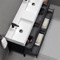 Modern Black Double Bathroom Vanity, 56