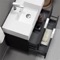 Floating Black Bathroom Vanity, Modern, 32