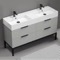 Modern Double Bathroom Vanity, 56