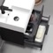 Black Bathroom Vanity, Modern, Wall Mounted, 24