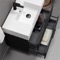 Black Bathroom Vanity, Floating, Modern, 32