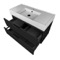 Black Bathroom Vanity, Floating, Modern, 40