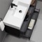Black Bathroom Vanity, Floating, Modern, 40